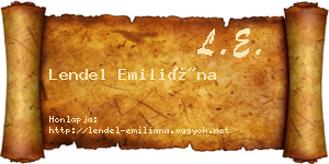 Lendel Emiliána névjegykártya